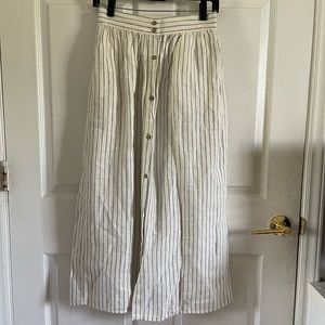 Cream & Black Midi Skirt